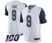 Youth Dallas Cowboys #9 Tony Romo Limited White Rush Vapor Untouchable 100th Season Football Jersey