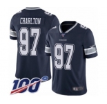 Youth Dallas Cowboys #97 Taco Charlton Navy Blue Team Color Vapor Untouchable Limited Player 100th Season Football Jersey