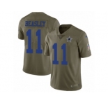 Youth Nike Dallas Cowboys #11 Cole Beasley Limited Olive 2017 Salute to Service NFL Jersey