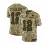 Youth Nike Dallas Cowboys #12 Roger Staubach Limited Camo 2018 Salute to Service NFL Jersey