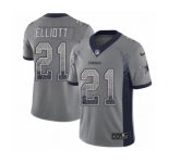 Youth Nike Dallas Cowboys #21 Ezekiel Elliott Limited Gray Rush Drift Fashion NFL Jersey