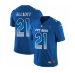 Youth Nike Dallas Cowboys #21 Ezekiel Elliott Limited Royal Blue NFC 2019 Pro Bowl NFL Jersey