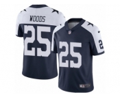 Youth Nike Dallas Cowboys #25 Xavier Woods Vapor Untouchable Limited Navy Blue Throwback Alternate NFL Jersey