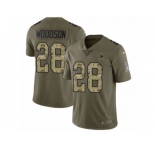 Youth Nike Dallas Cowboys #28 Darren Woodson Limited Olive Camo 2017 Salute to Service NFL Jersey