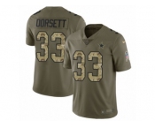 Youth Nike Dallas Cowboys #33 Tony Dorsett Limited Olive Camo 2017 Salute to Service NFL Jersey