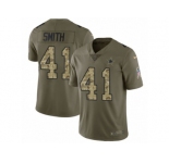 Youth Nike Dallas Cowboys #41 Keith Smith Limited Olive Camo 2017 Salute to Service NFL Jersey