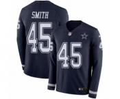 Youth Nike Dallas Cowboys #45 Rod Smith Limited Navy Blue Therma Long Sleeve NFL Jersey