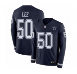 Youth Nike Dallas Cowboys #50 Sean Lee Limited Navy Blue Therma Long Sleeve NFL Jersey