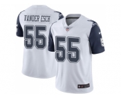 Youth Nike Dallas Cowboys #55 Leighton Vander Esch White Stitched NFL Limited Rush Jersey