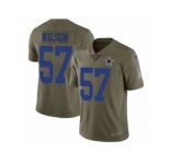 Youth Nike Dallas Cowboys #57 Damien Wilson Limited Olive 2017 Salute to Service NFL Jerseys