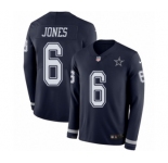 Youth Nike Dallas Cowboys #6 Chris Jones Limited Navy Blue Therma Long Sleeve NFL Jersey