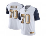 Youth Nike Dallas Cowboys #70 Zack Martin Limited White Gold Rush NFL Jersey