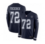Youth Nike Dallas Cowboys #72 Travis Frederick Limited Navy Blue Therma Long Sleeve NFL Jersey
