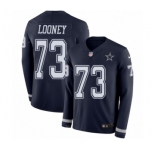 Youth Nike Dallas Cowboys #73 Joe Looney Limited Navy Blue Therma Long Sleeve NFL Jersey