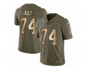 Youth Nike Dallas Cowboys #74 Bob Lilly Limited Olive Gold 2017 Salute to Service NFL Jersey