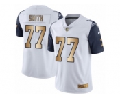 Youth Nike Dallas Cowboys #77 Tyron Smith Limited White Gold Rush NFL Jersey