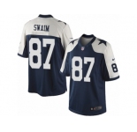 Youth Nike Dallas Cowboys #87 Geoff Swaim Limited Navy Blue Throwback Alternate NFL Jersey