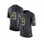 Youth Nike Dallas Cowboys #9 Tony Romo Limited Black 2016 Salute to Service NFL Jersey