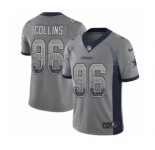 Youth Nike Dallas Cowboys #96 Maliek Collins Limited Gray Rush Drift Fashion NFL Jersey