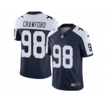 Youth Nike Dallas Cowboys #98 Tyrone Crawford Vapor Untouchable Limited Navy Blue Throwback Alternate NFL Jersey