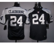 nike youth nfl jerseys dallas cowboys #24 claiborne blue thankgivings[nike]