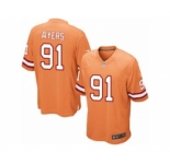 Men's Nike Tampa Bay Buccaneers #91 Robert Ayers Game Orange Glaze Alternate NFL Jersey