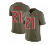 Men Nike Tampa Bay Buccaneers #21 Justin Evans Limited Olive 2017 Salute to Service NFL Jersey
