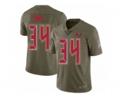 Men Nike Tampa Bay Buccaneers #34 Charles Sims Limited Olive 2017 Salute to Service NFL Jersey