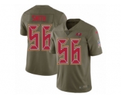 Men Nike Tampa Bay Buccaneers #56 Jacquies Smith Limited Olive 2017 Salute to Service NFL Jersey