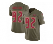 Men Nike Tampa Bay Buccaneers #92 William Gholston Limited Olive 2017 Salute to Service NFL Jersey