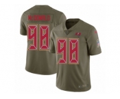Men Nike Tampa Bay Buccaneers #98 Clinton McDonald Limited Olive 2017 Salute to Service NFL Jersey