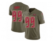 Men Nike Tampa Bay Buccaneers #99 Warren Sapp Limited Olive 2017 Salute to Service NFL Jersey