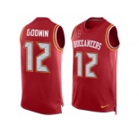 Men's Nike Tampa Bay Buccaneers #12 Chris Godwin Limited Red Player Name & Number Tank Top NFL Jersey