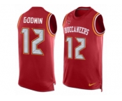 Men's Nike Tampa Bay Buccaneers #12 Chris Godwin Limited Red Player Name & Number Tank Top NFL Jersey