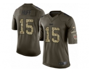 Men's Nike Tampa Bay Buccaneers #15 Josh Huff Limited Green Salute to Service NFL Jersey