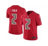 Men's Nike Tampa Bay Buccaneers #2 Nick Folk Limited Red Rush NFL Jersey