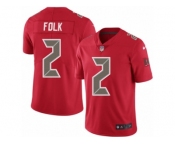 Men's Nike Tampa Bay Buccaneers #2 Nick Folk Limited Red Rush NFL Jersey