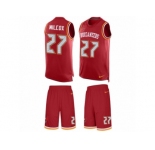 Men's Nike Tampa Bay Buccaneers #27 J.J. Wilcox Limited Red Tank Top Suit NFL Jersey