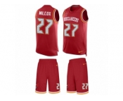 Men's Nike Tampa Bay Buccaneers #27 J.J. Wilcox Limited Red Tank Top Suit NFL Jersey
