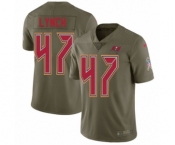 Men's Nike Tampa Bay Buccaneers #47 John Lynch Limited Olive 2017 Salute to Service NFL Jersey
