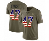 Men's Nike Tampa Bay Buccaneers #47 John Lynch Limited Olive USA Flag 2017 Salute to Service NFL Jersey
