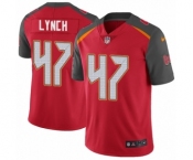 Men's Nike Tampa Bay Buccaneers #47 John Lynch Red Team Color Vapor Untouchable Limited Player NFL Jersey