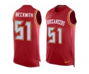 Men's Nike Tampa Bay Buccaneers #51 Kendell Beckwith Limited Red Player Name & Number Tank Top NFL Jersey