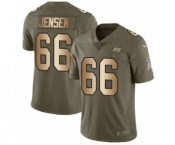 Men's Nike Tampa Bay Buccaneers #66 Ryan Jensen Limited Olive Gold 2017 Salute to Service NFL Jersey
