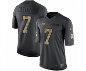 Men's Nike Tampa Bay Buccaneers #7 Chandler Catanzaro Limited Black 2016 Salute to Service NFL Jersey