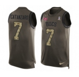 Men's Nike Tampa Bay Buccaneers #7 Chandler Catanzaro Limited Green Salute to Service Tank Top NFL Jersey