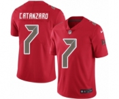 Men's Nike Tampa Bay Buccaneers #7 Chandler Catanzaro Limited Red Rush Vapor Untouchable NFL Jersey