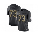 Men's Nike Tampa Bay Buccaneers #73 J. R. Sweezy Limited Black 2016 Salute to Service NFL Jersey