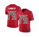 Men's Nike Tampa Bay Buccaneers #75 Davonte Lambert Limited Red Rush NFL Jersey