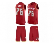 Men's Nike Tampa Bay Buccaneers #76 Donovan Smith Limited Red Tank Top Suit NFL Jersey